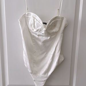 Brand new Zara satin bodysuit white